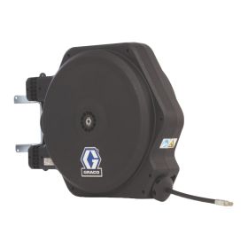 Graco LD Series, Oil, 13mm (1/2") Inlet, 13mm X 11m (1/2" X 35') Hose, BSPP, Fixed Ceiling/Wall Mount, With Inlet Kit, White - 24Y205